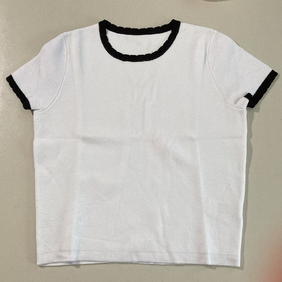 Imily Bela, Women's White Short Sleeve Summer Basic T. Size, S - Picture 2 of 11